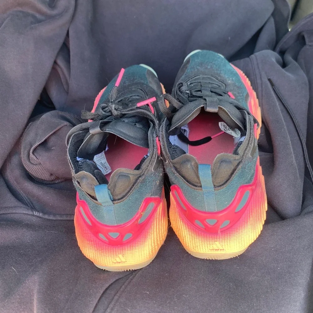 adidas Harden Vol.‎ 7 Basketball Shoes Mens 9.5 Black Pink Orange Good IE1103